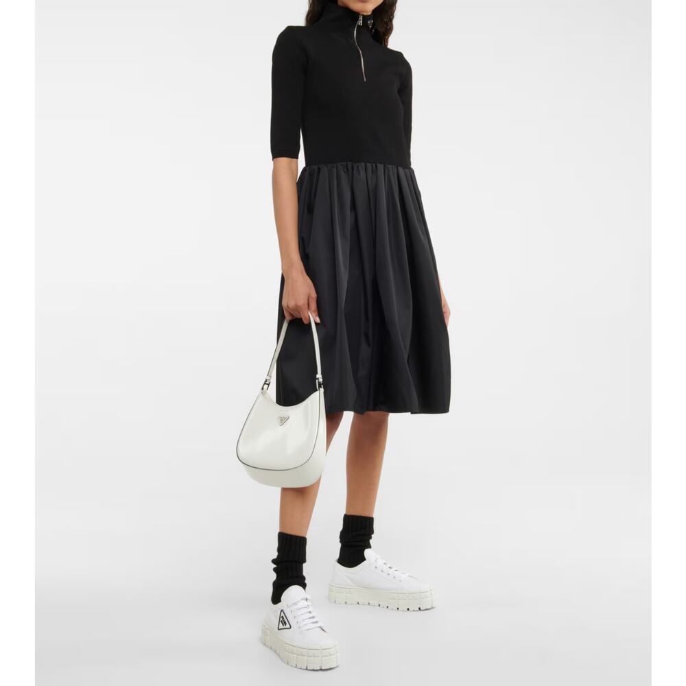 Prada Double Wheel Re-Nylon Trainer White Size 37.5 Platform Sneakers Fashion - Picture 7 of 16